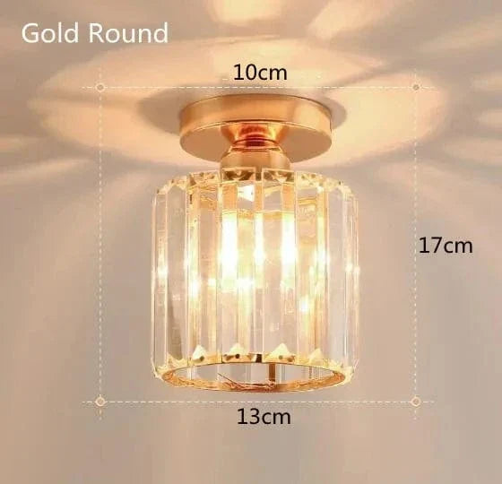 Verthara Modern Pendant Ceiling Light - Retro Style - E27 Base - Metal/Glass Shade - Black/Gold Finish - Ideal For Home Foyer/Kitchen Round Golden