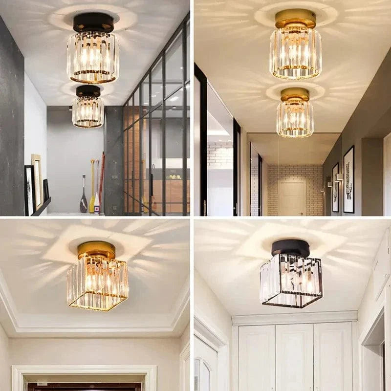 Verthara Modern Pendant Ceiling Light - Retro Style - E27 Base - Metal/Glass Shade - Black/Gold Finish - Ideal For Home Foyer/Kitchen