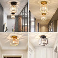 Verthara Modern Pendant Ceiling Light - Retro Style - E27 Base - Metal/Glass Shade - Black/Gold Finish - Ideal For Home Foyer/Kitchen