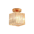 Verthara Modern Pendant Ceiling Light - Retro Style - E27 Base - Metal/Glass Shade - Black/Gold Finish - Ideal For Home Foyer/Kitchen Square Golden