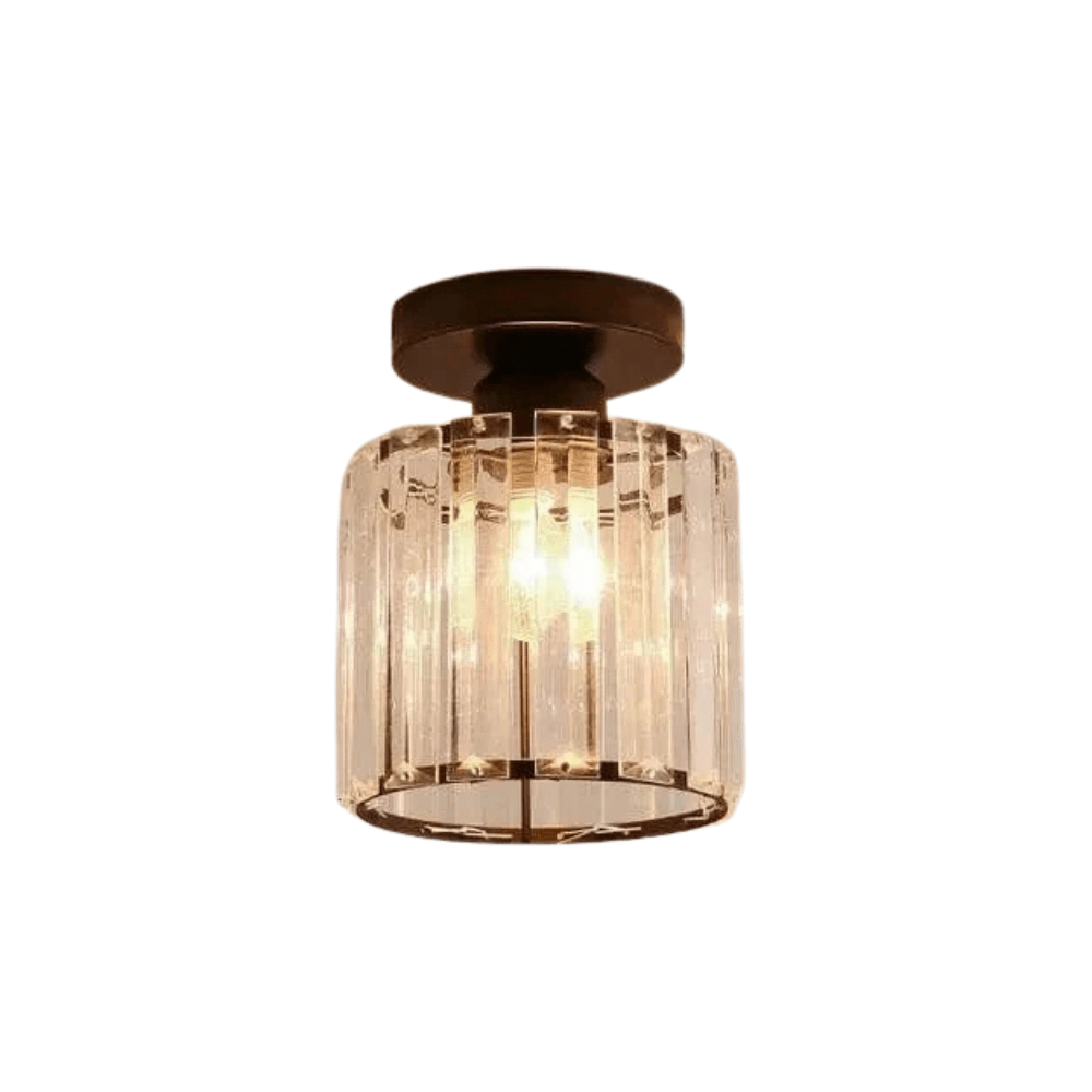 Verthara Modern Pendant Ceiling Light - Retro Style - E27 Base - Metal/Glass Shade - Black/Gold Finish - Ideal For Home Foyer/Kitchen Round Black