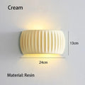 Verthara Modern Resin Wall Light - Wall-Mounted - Ambient Lighting - French Beige - Ideal For Bedroom - Living Room - Corridor - Staircase cream / 110V