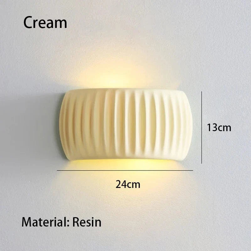 Verthara Modern Resin Wall Light - Wall-Mounted - Ambient Lighting - French Beige - Ideal For Bedroom - Living Room - Corridor - Staircase cream / 110V