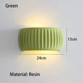 Verthara Modern Resin Wall Light - Wall-Mounted - Ambient Lighting - French Beige - Ideal For Bedroom - Living Room - Corridor - Staircase green / 110V