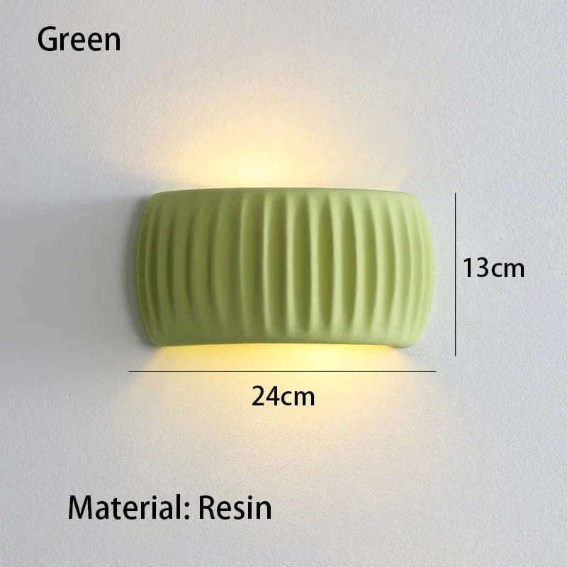 Verthara Modern Resin Wall Light - Wall-Mounted - Ambient Lighting - French Beige - Ideal For Bedroom - Living Room - Corridor - Staircase green / 110V