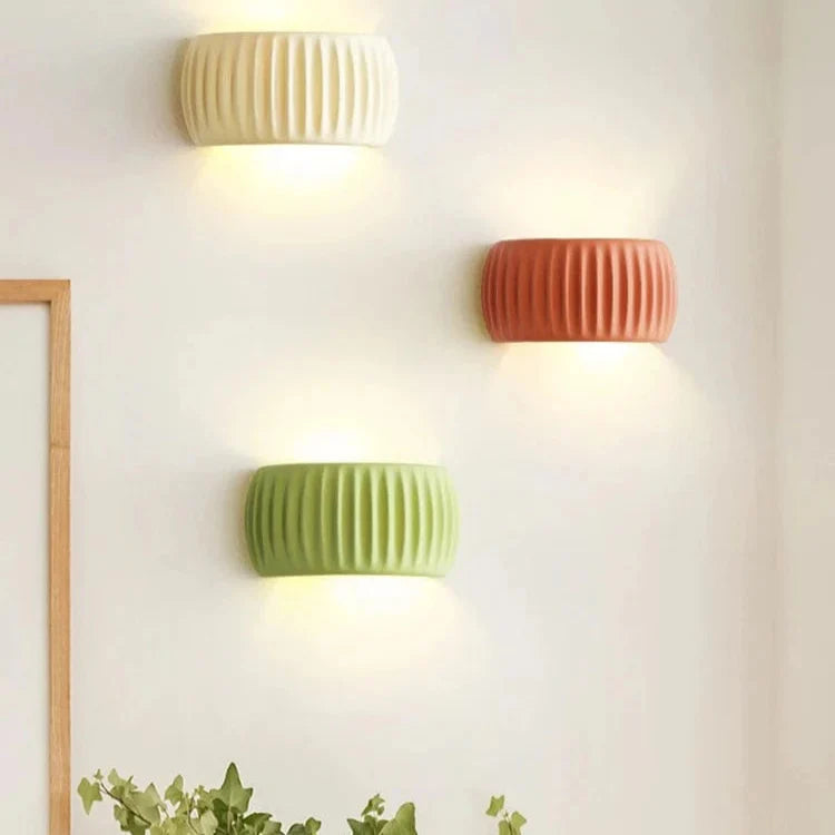 Verthara Modern Resin Wall Light - Wall-Mounted - Ambient Lighting - French Beige - Ideal For Bedroom - Living Room - Corridor - Staircase