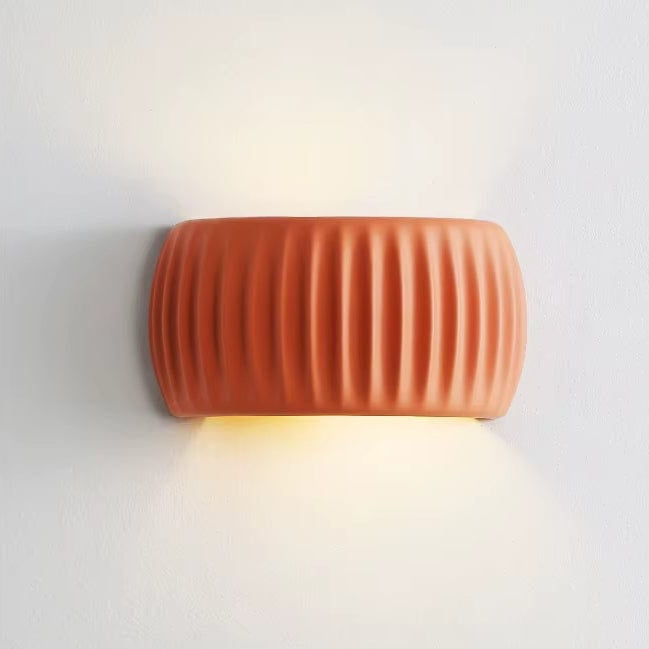 Verthara Modern Resin Wall Light - Wall-Mounted - Ambient Lighting - French Beige - Ideal For Bedroom - Living Room - Corridor - Staircase Orange