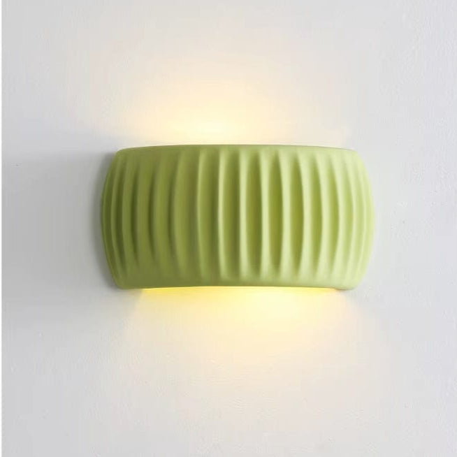 Verthara Modern Resin Wall Light - Wall-Mounted - Ambient Lighting - French Beige - Ideal For Bedroom - Living Room - Corridor - Staircase Green