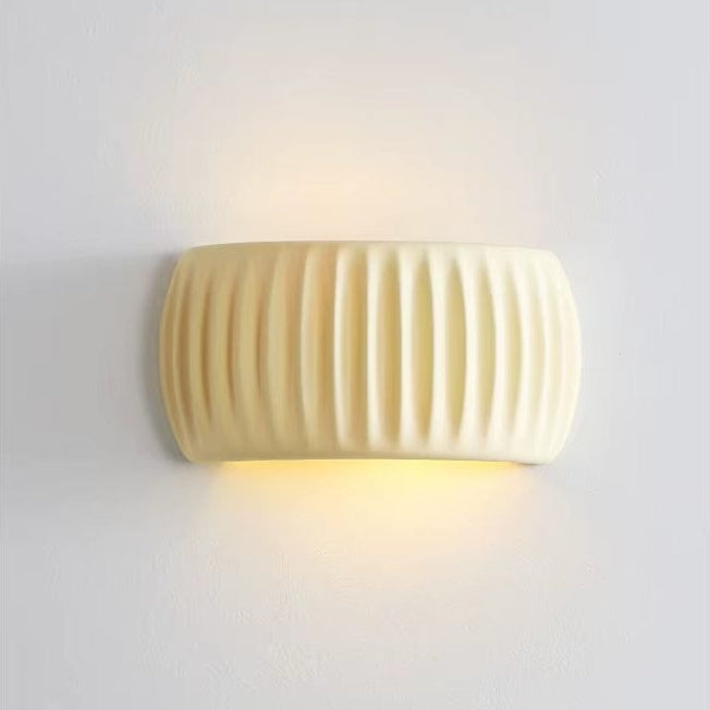 Verthara Modern Resin Wall Light - Wall-Mounted - Ambient Lighting - French Beige - Ideal For Bedroom - Living Room - Corridor - Staircase Cream