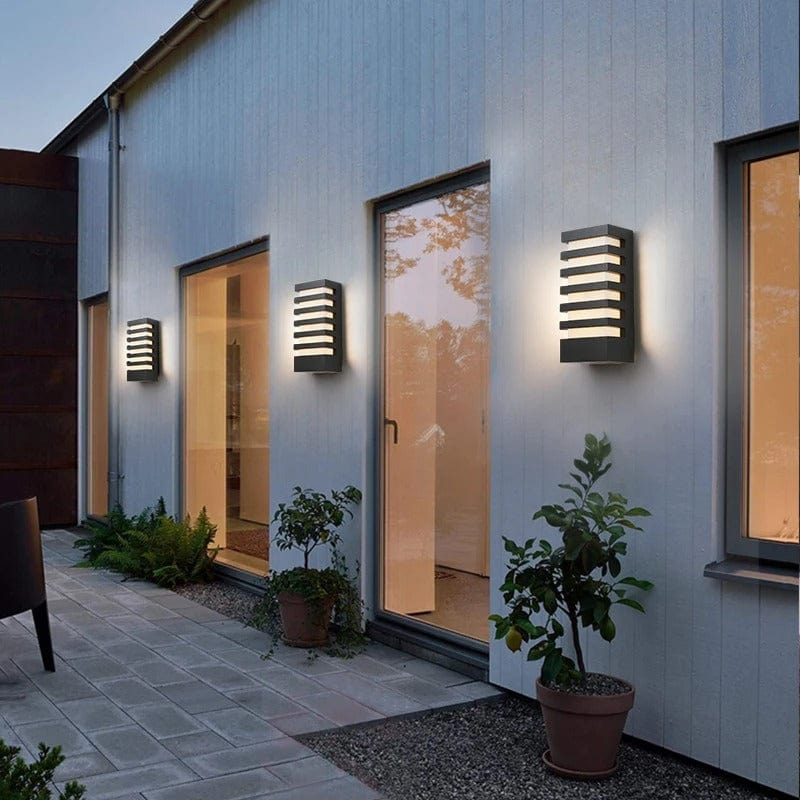 Verthara Modern Waterproof LED Outdoor Wall Light – 12W Aluminum Sconce for Porch and Garden, Energy Efficient Exterior Wall Lights
