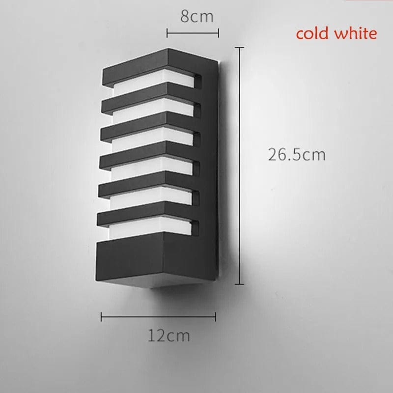 Verthara Modern Waterproof LED Outdoor Wall Light – 12W Aluminum Sconce for Porch and Garden, Energy Efficient Exterior Wall Lights