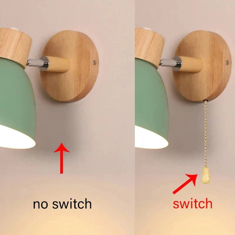 Verthara Modern Wood - Iron Wall Light