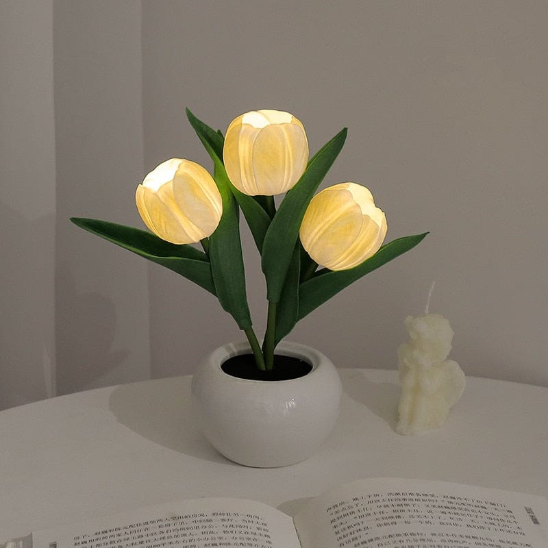 Verthara Night Light  LED Glow Rechargeable Table Lamps 3 Yellow / Battery