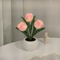 Verthara Night Light  LED Glow Rechargeable Table Lamps 3 Pink / Battery