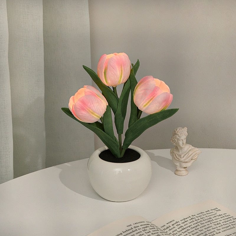 Verthara Night Light  LED Glow Rechargeable Table Lamps 3 Pink / Battery
