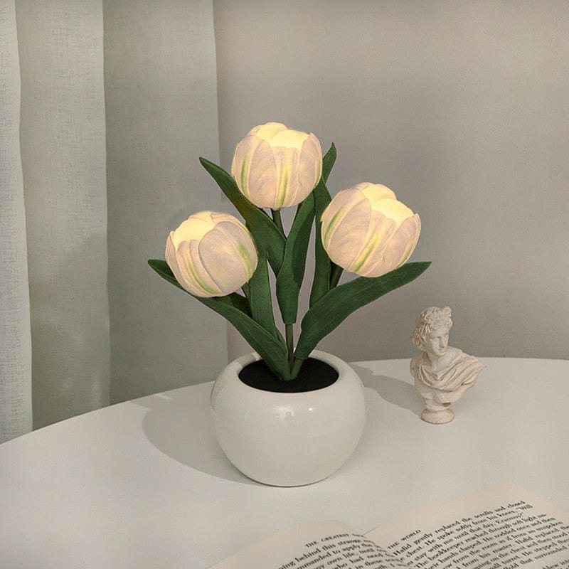 Verthara Night Light  LED Glow Rechargeable Table Lamps 3 White / Battery