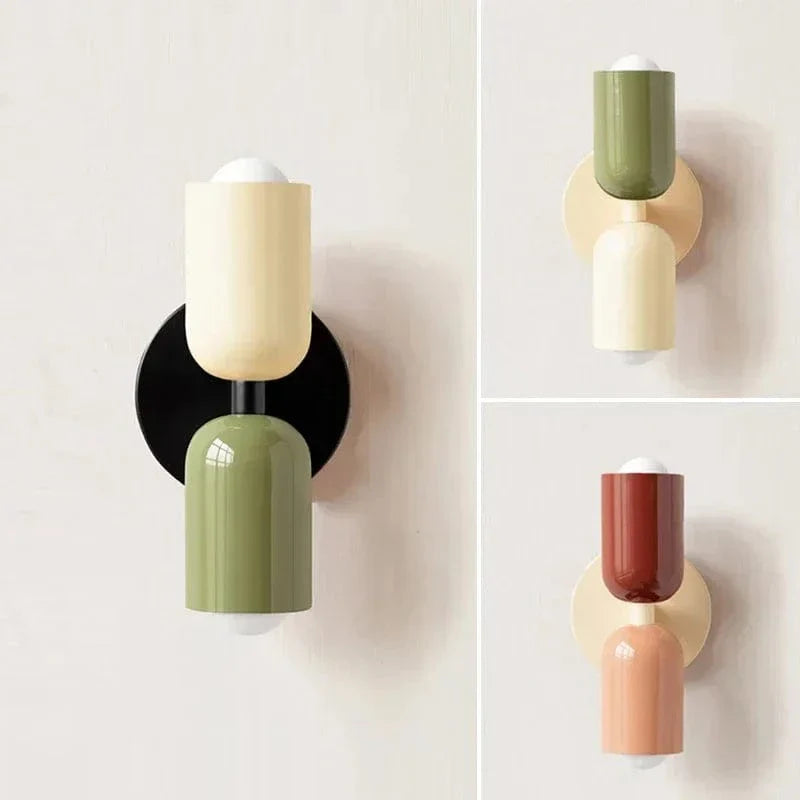 Verthara Nordic Colorful Bedside Dual Light Source Wall Lamp