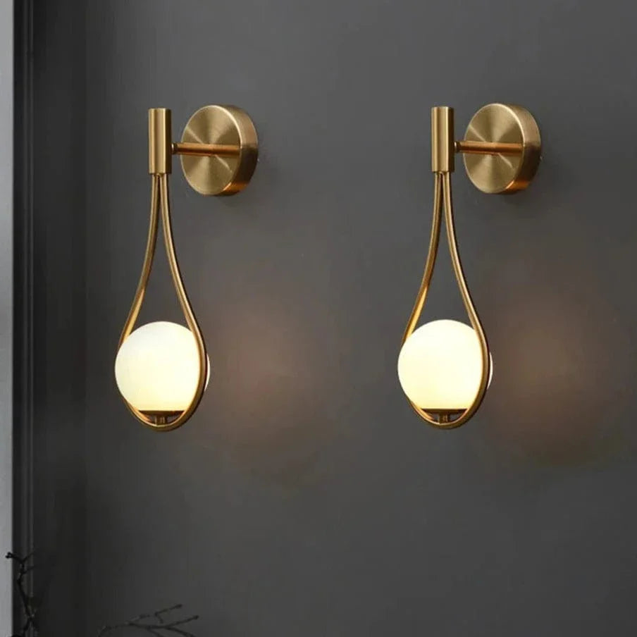 Verthara Nordic Glass Wall Lamp - G9 LED Gold / Warm White (2700-3500K) / 2