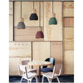 Verthara Nordic LED Pendant Light – Indoor Hanging Fixture – Cement-Wood Design - Adjustable Wire Length - Vintage Style - E27 Base