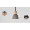 Verthara Nordic LED Pendant Light – Indoor Hanging Fixture – Cement-Wood Design - Adjustable Wire Length - Vintage Style - E27 Base