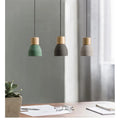 Verthara Nordic LED Pendant Light – Indoor Hanging Fixture – Cement-Wood Design - Adjustable Wire Length - Vintage Style - E27 Base