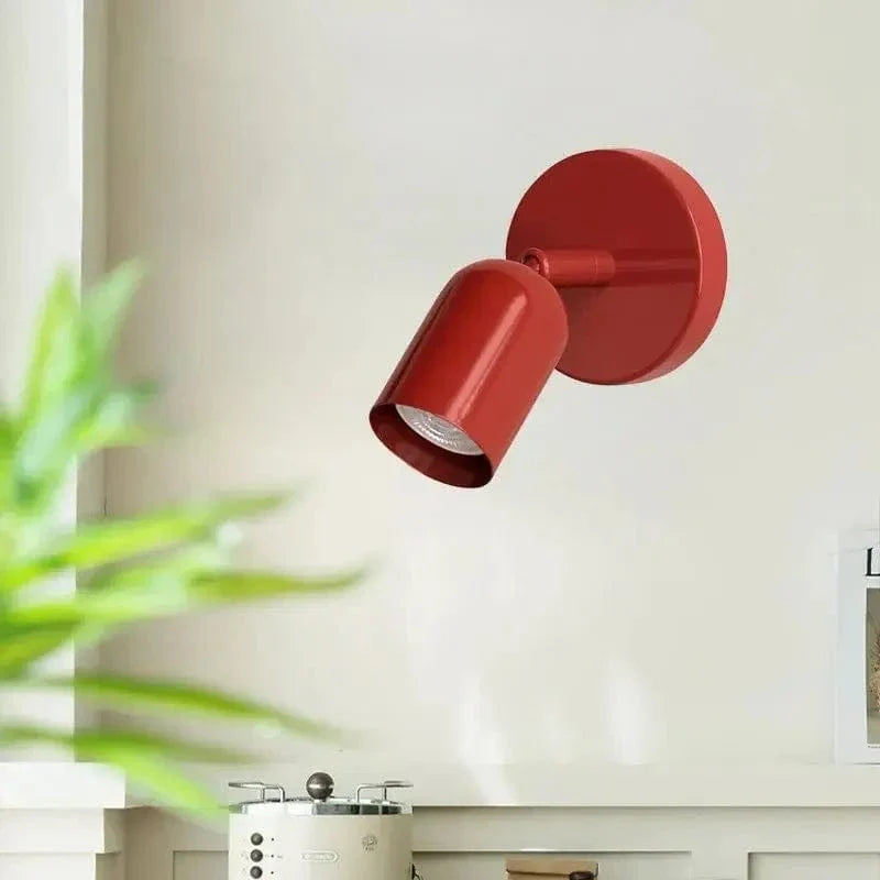 Verthara Nordic LED Wall Light – Minimalist Design – Iron Construction – Tri-Colour Options – Indoor Use – Ideal for Bedroom and Hallway Red / No bulb