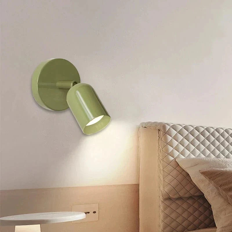 Verthara Nordic LED Wall Light – Minimalist Design – Iron Construction – Tri-Colour Options – Indoor Use – Ideal for Bedroom and Hallway Green / No bulb
