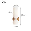 Verthara Nordic Minimalist Glass Wall Light - Wall Mounted - E14 LED Included - Electroplated Copper - Indoor Use - Available In Dark Gray, White, Blue