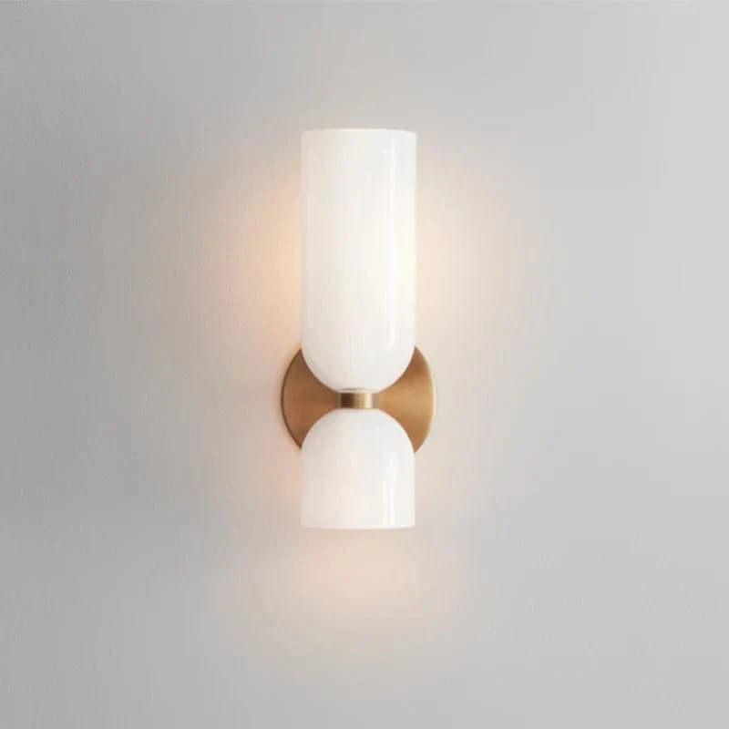 Verthara Nordic Minimalist Glass Wall Light - Wall Mounted - E14 LED Included - Electroplated Copper - Indoor Use - Available In Dark Gray, White, Blue White / 220V