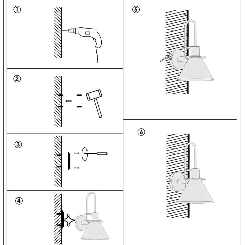 Verthara Nordic Wall Sconce with 350° Rotation and Rotary Switch for Bedroom and Hallway Lighting - Hardwired Wall Lamp