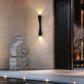 Verthara Outdoor LED Wall Light - Wall-Mounted - IP65 Waterproof - Modern Aluminium Design - Ideal For Porches And Courtyards Black body / Warm White / 6W 24cm
