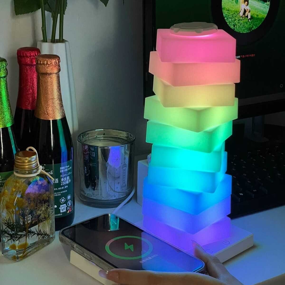 Verthara Pillar Table Lamps & Wireless Charger