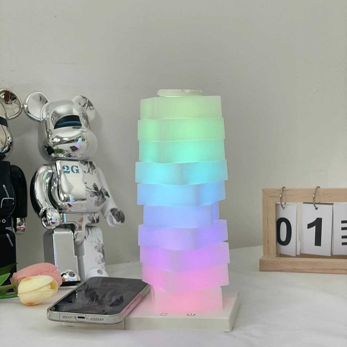 Verthara Pillar Table Lamps & Wireless Charger