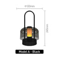 Verthara Rechargeable LED Desk Lamp - Cordless - Modern Retro Design - Portable - Touch Activation - Ideal For Indoor Use A-Black