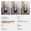 Verthara Rechargeable LED Desk Lamp - Cordless - Modern Retro Design - Portable - Touch Activation - Ideal For Indoor Use