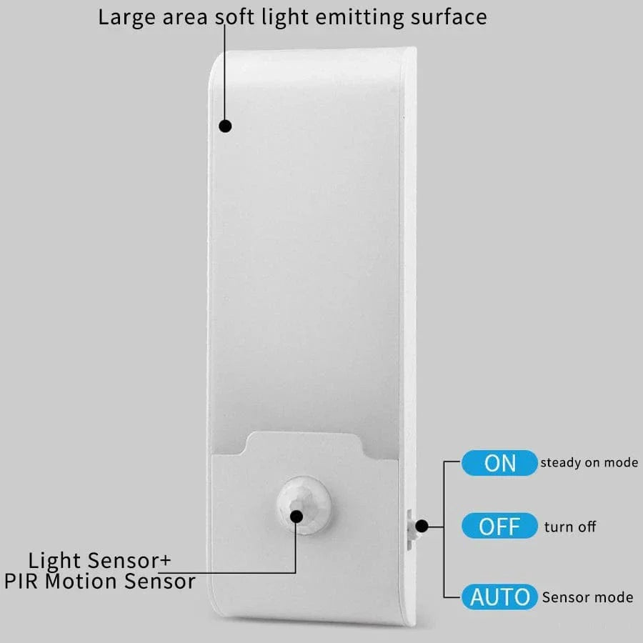Verthara Rechargeable LED Motion Sensor Night Light – Portable - Adjustable Colour Temperature - Easy Installation - Indoor Use - 160 Lumen Output