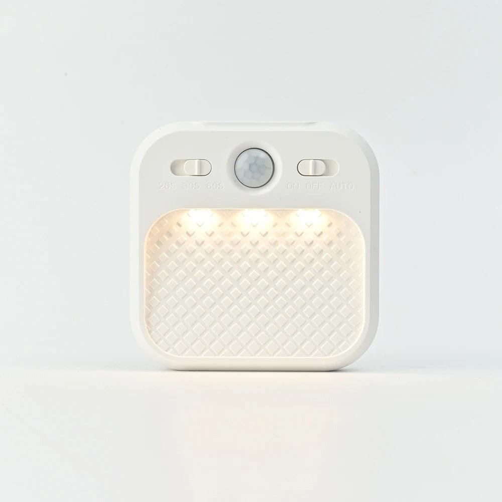 Verthara Rechargeable LED Motion Sensor Night Light With Magnetic Mount – Dimmable - Indoor Use - Ideal For Bedroom, Stairs, Cabinet - Warm Tones