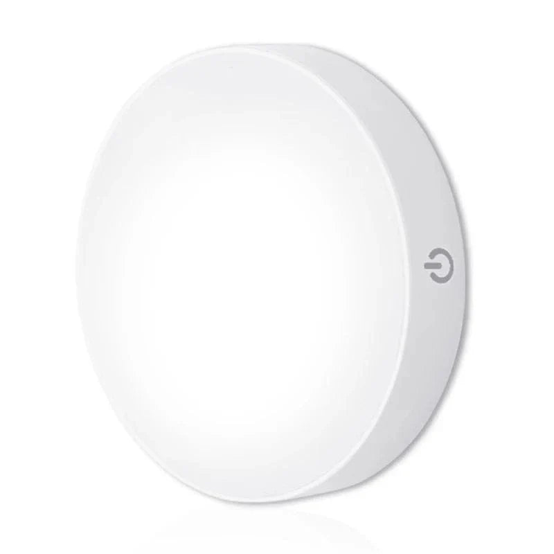 Verthara Rechargeable LED Puck Light With Touch Control – Dimmable - Wireless - Compact Design - White Light - Easy Installation 1 pc