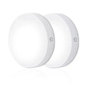 Verthara Rechargeable LED Puck Light With Touch Control – Dimmable - Wireless - Compact Design - White Light - Easy Installation 2 pcs