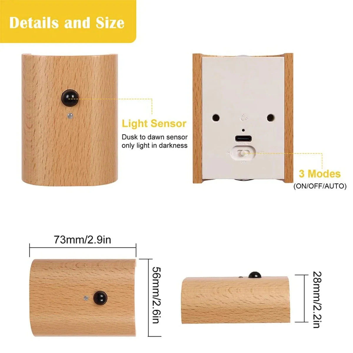 Verthara Rechargeable LED Wall Light With Magnetic Mount – Intelligent Induction - Warm White - Motion Sensor - Adjustable Direction - Indoor Use Default