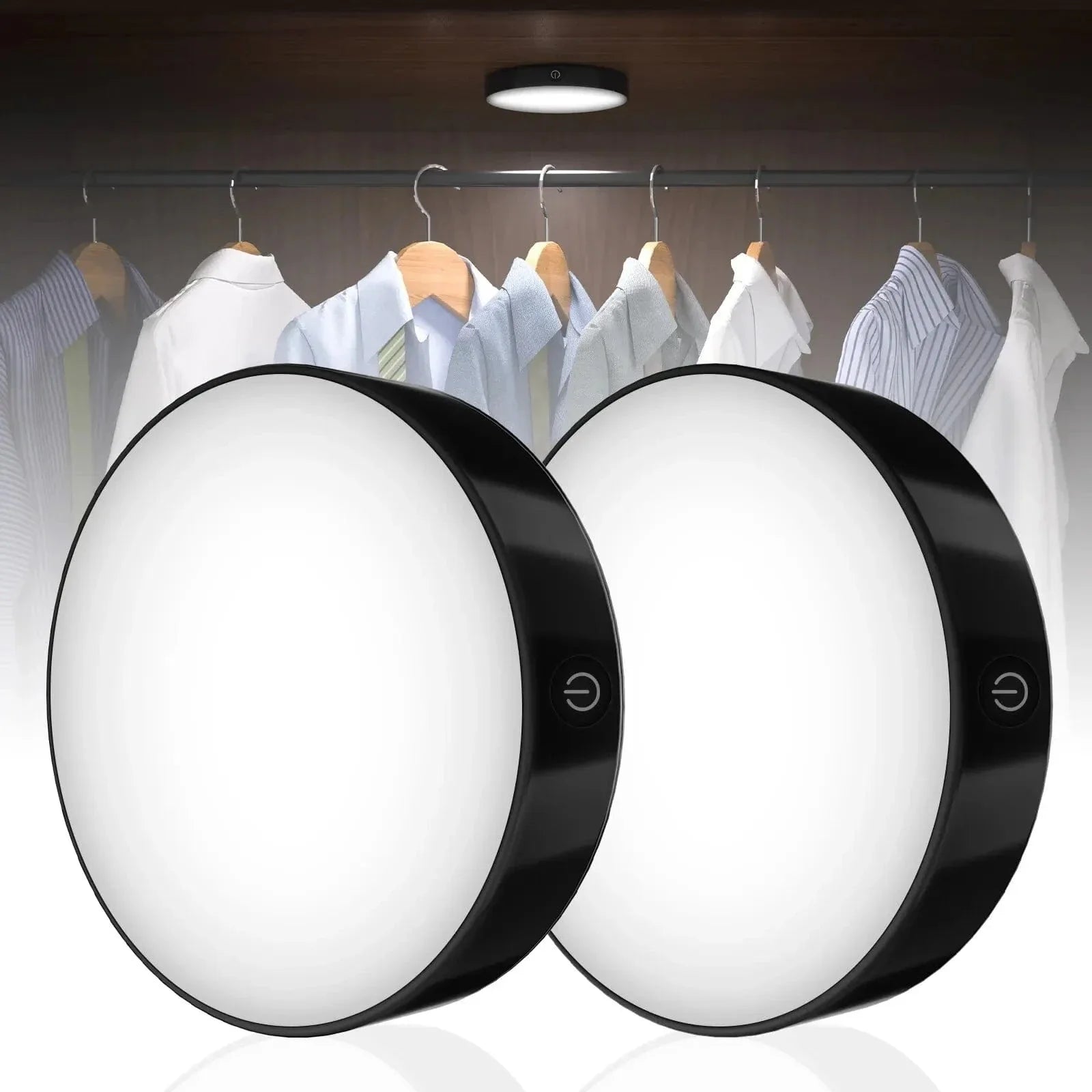 Verthara Rechargeable Touch Table Light – Dimmable – Portable - Elegant Round Design - Ideal Touch Lamp For Bedroom - Indoor Use White Light / 2 Pcs