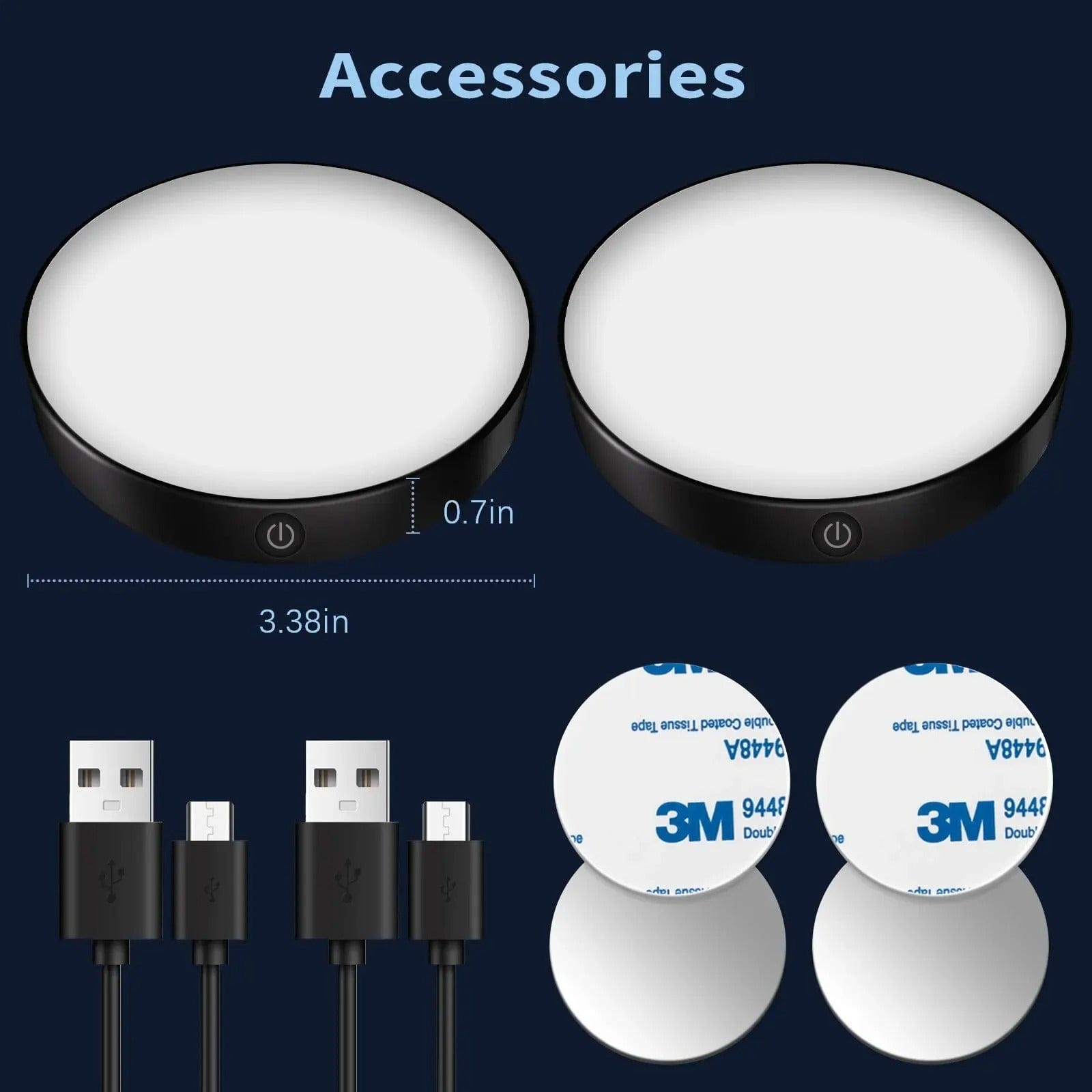 Verthara Rechargeable Touch Table Light – Dimmable – Portable - Elegant Round Design - Ideal Touch Lamp For Bedroom - Indoor Use
