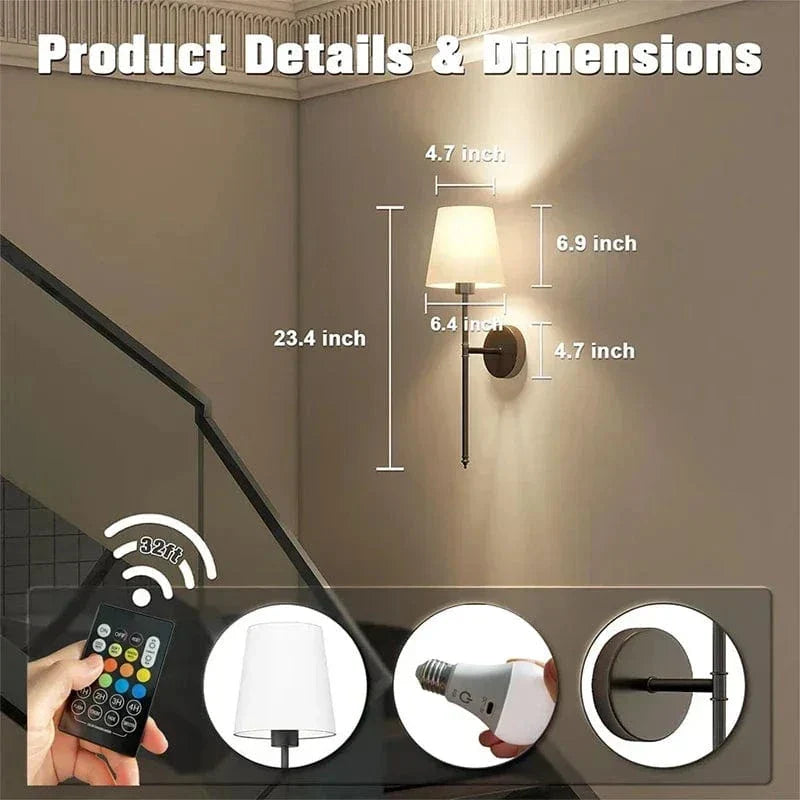 Verthara Rechargeable Wall Lights (Set of 2)