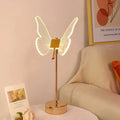 Verthara Retro LED Table Lamp With Adjustable Head – USB Connection - Dimmable - 3 Colour Temperature - Metal and Acrylic - Ideal For Living Room and Bedroom Butterfly Recharge