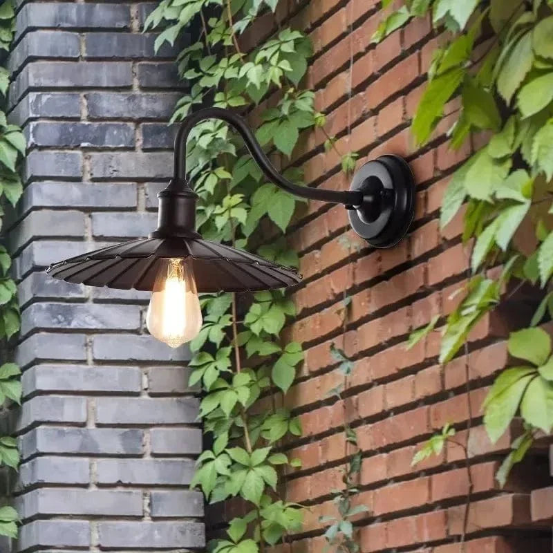 Verthara Retro LED Wall Light With E27 Socket – Waterproof - Vintage Style - Quality Wrought Iron - Multiple Colour Options - Indoor/Outdoor Use
