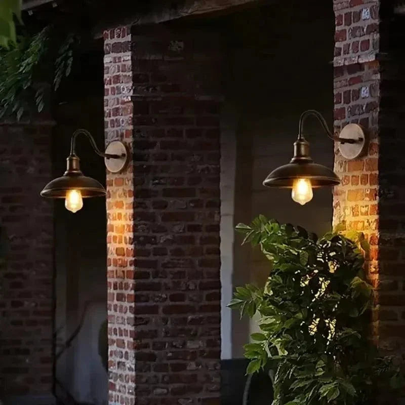 Verthara Retro LED Wall Light With E27 Socket – Waterproof - Vintage Style - Quality Wrought Iron - Multiple Colour Options - Indoor/Outdoor Use