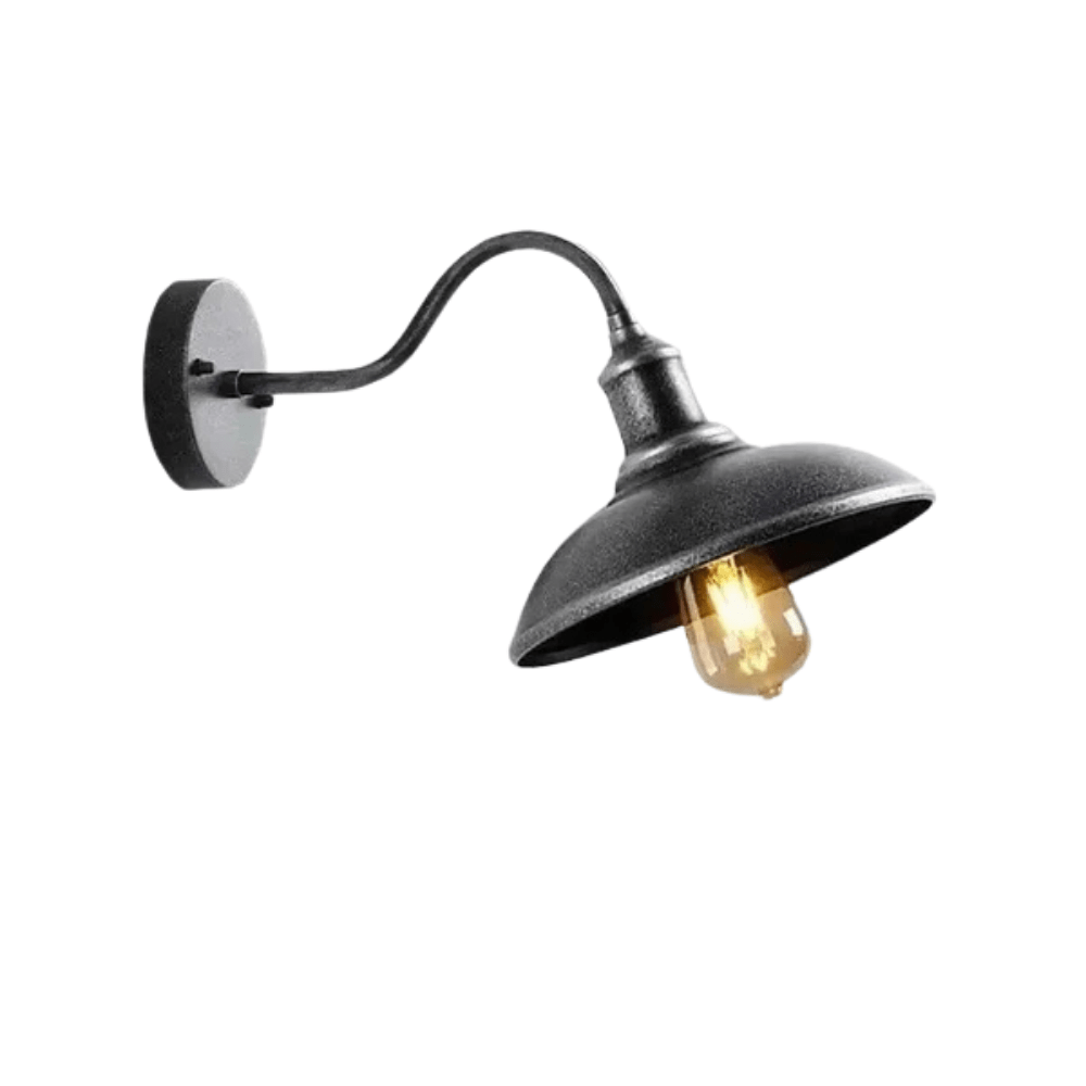 Verthara Retro LED Wall Light With E27 Socket – Waterproof - Vintage Style - Quality Wrought Iron - Multiple Colour Options - Indoor/Outdoor Use Silver 1