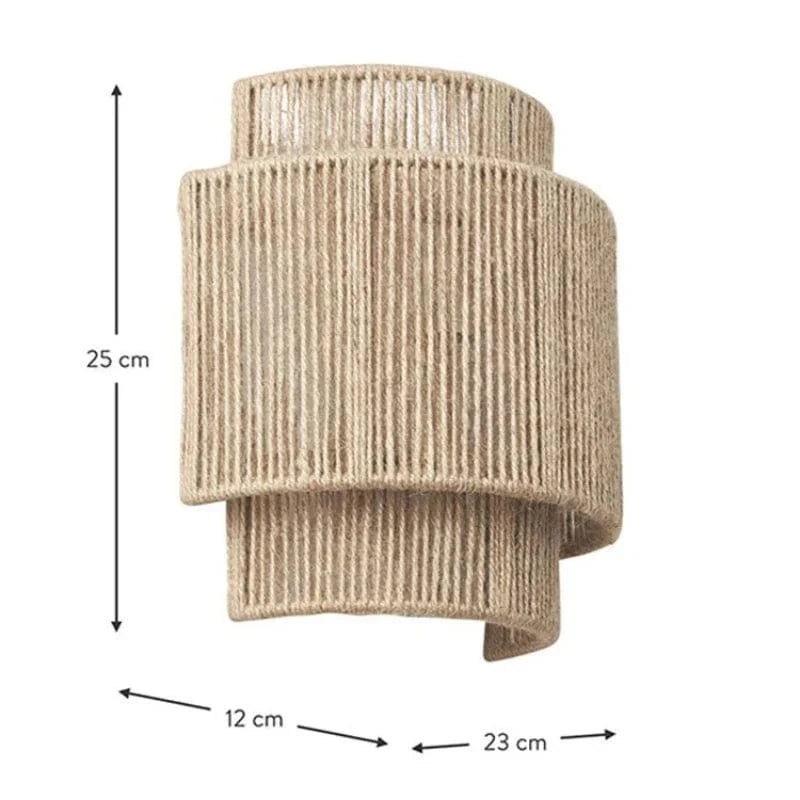Verthara Retro Rattan Weaving Wall Lamp