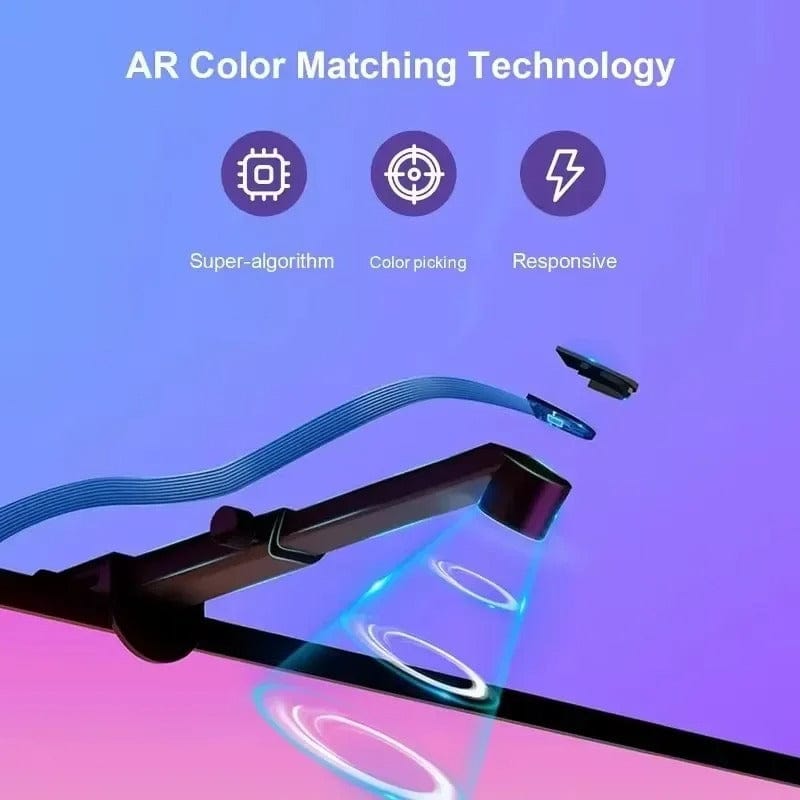 Verthara RGBIC LED Strip Light With Adhesive Mount – App Controlled - Music Sync - Colour Picking Sensor - Immersive TV Backlight