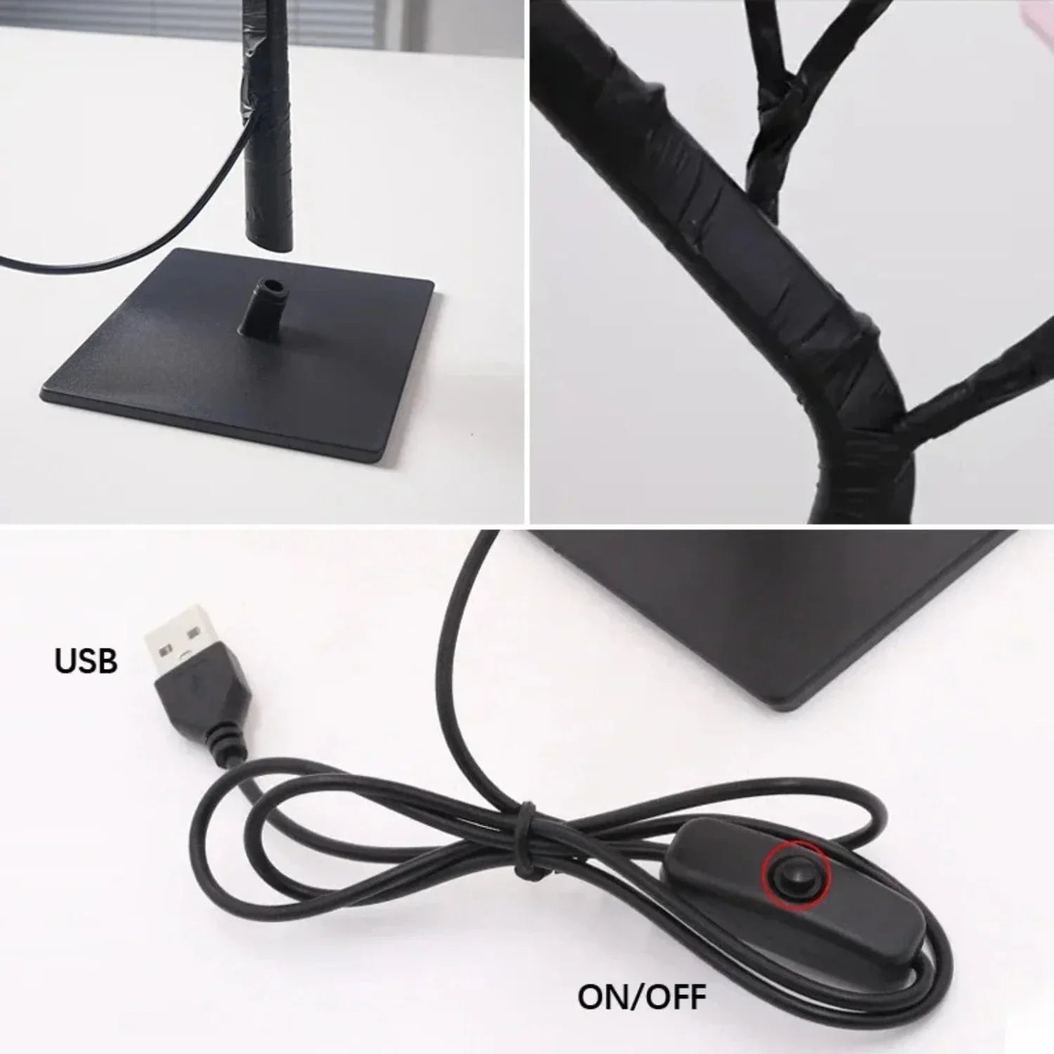 Verthara Rose Flower Tree Table Lamp